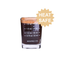 Load image into Gallery viewer, espresso shot glass made out of heat safe glass. suitable for hot espresso. perfect barista equipment for barista